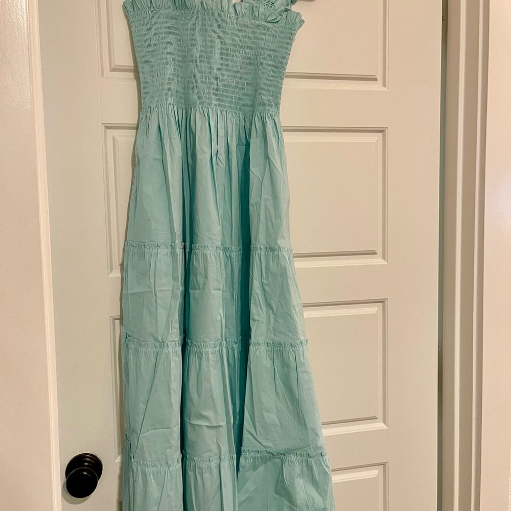NWT Hill House Home Ellie nap dress in Bay Blue, smocked dress; size XS - Picture 11 of 13